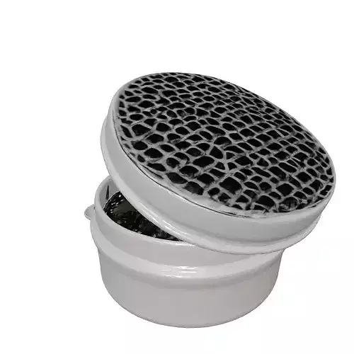 Luxury Caviar Tin with Spoon 3D model 3