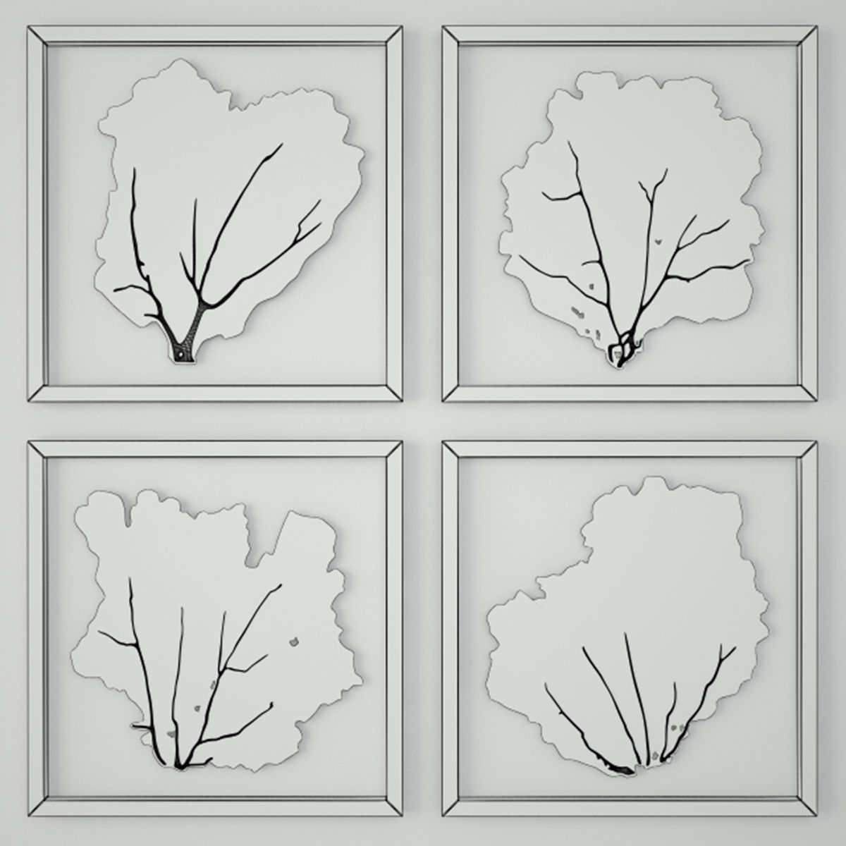 Sea Fans 3 3D model_1