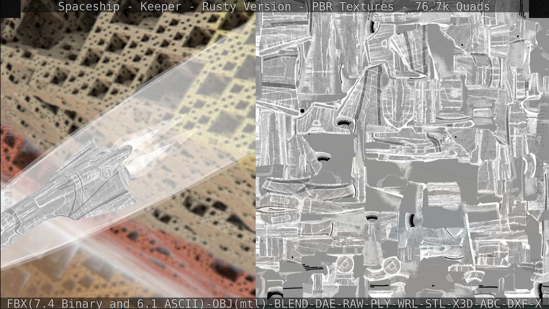 Spaceship - Keeper - Rusty Version 3D model_333