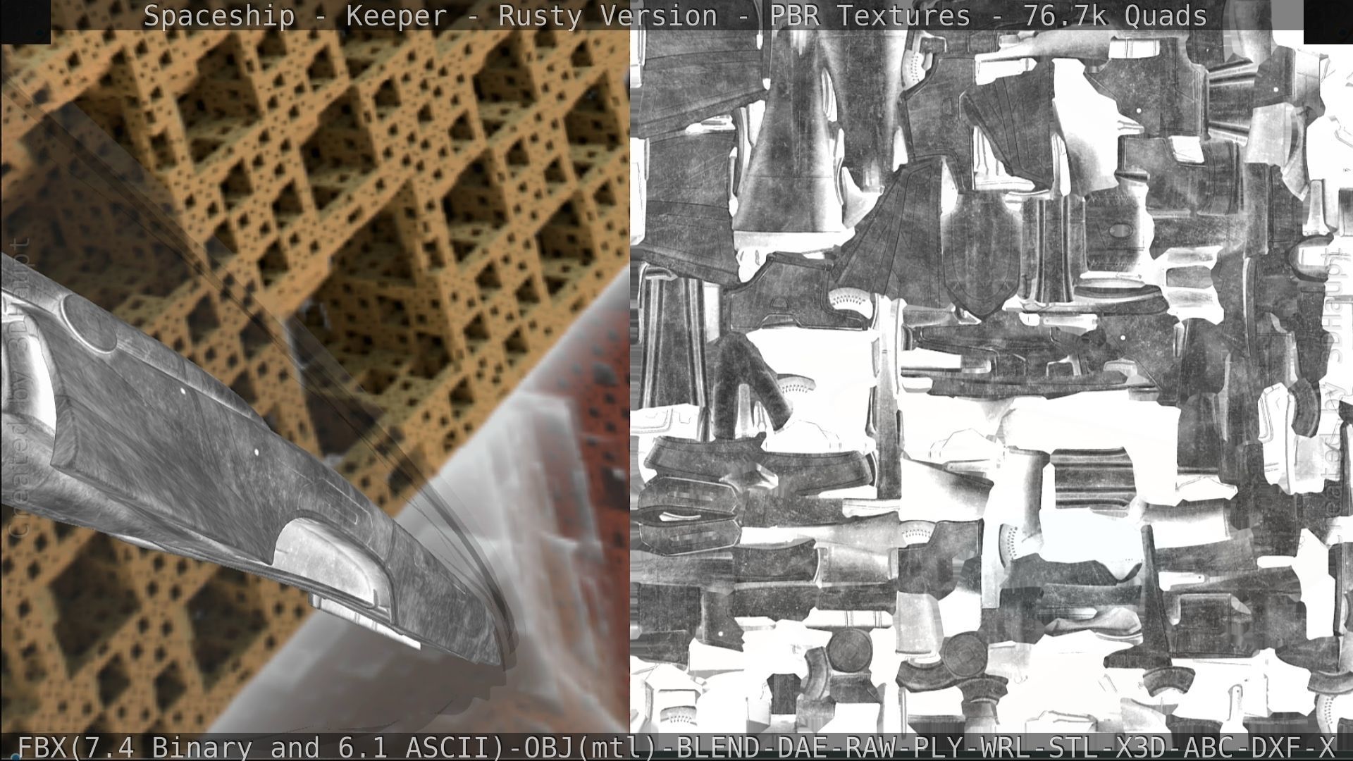 Spaceship - Keeper - Rusty Version 3D model_368