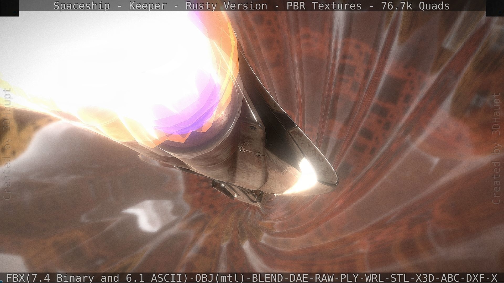 Spaceship - Keeper - Rusty Version 3D model_36