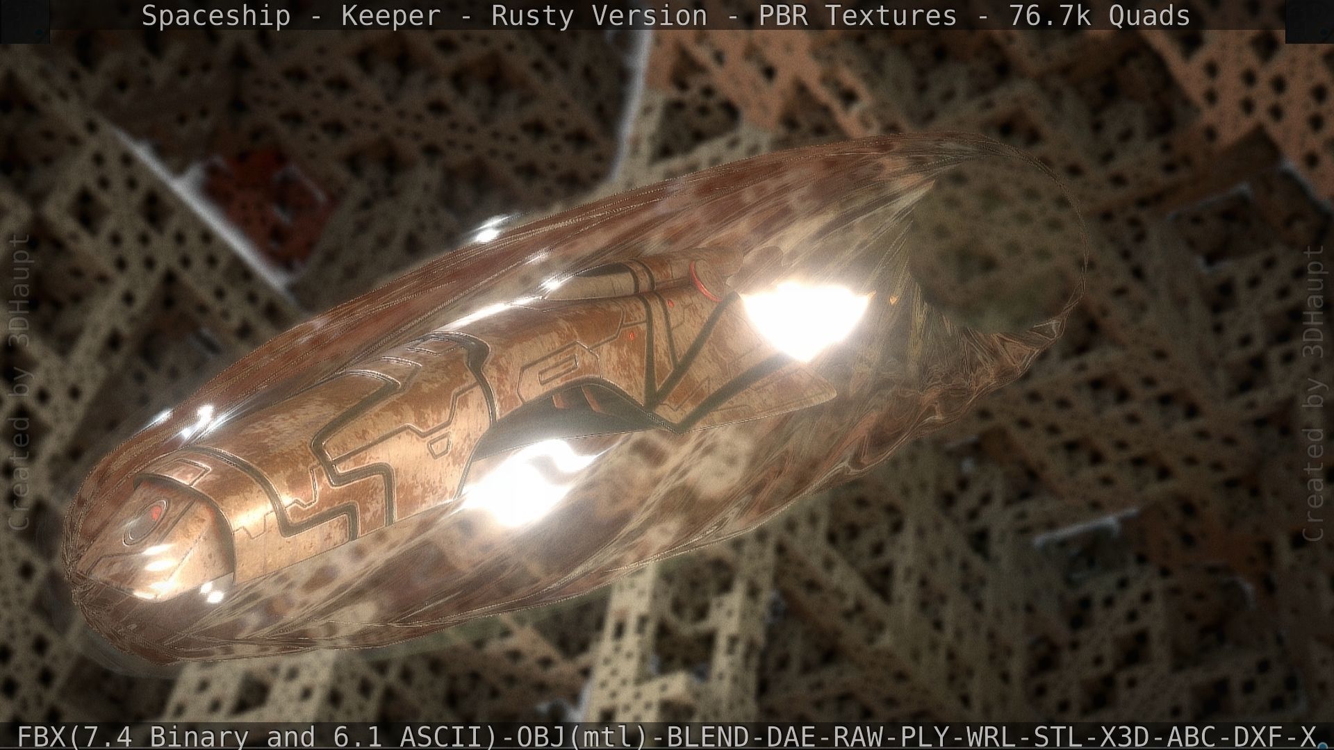 Spaceship - Keeper - Rusty Version 3D model_201