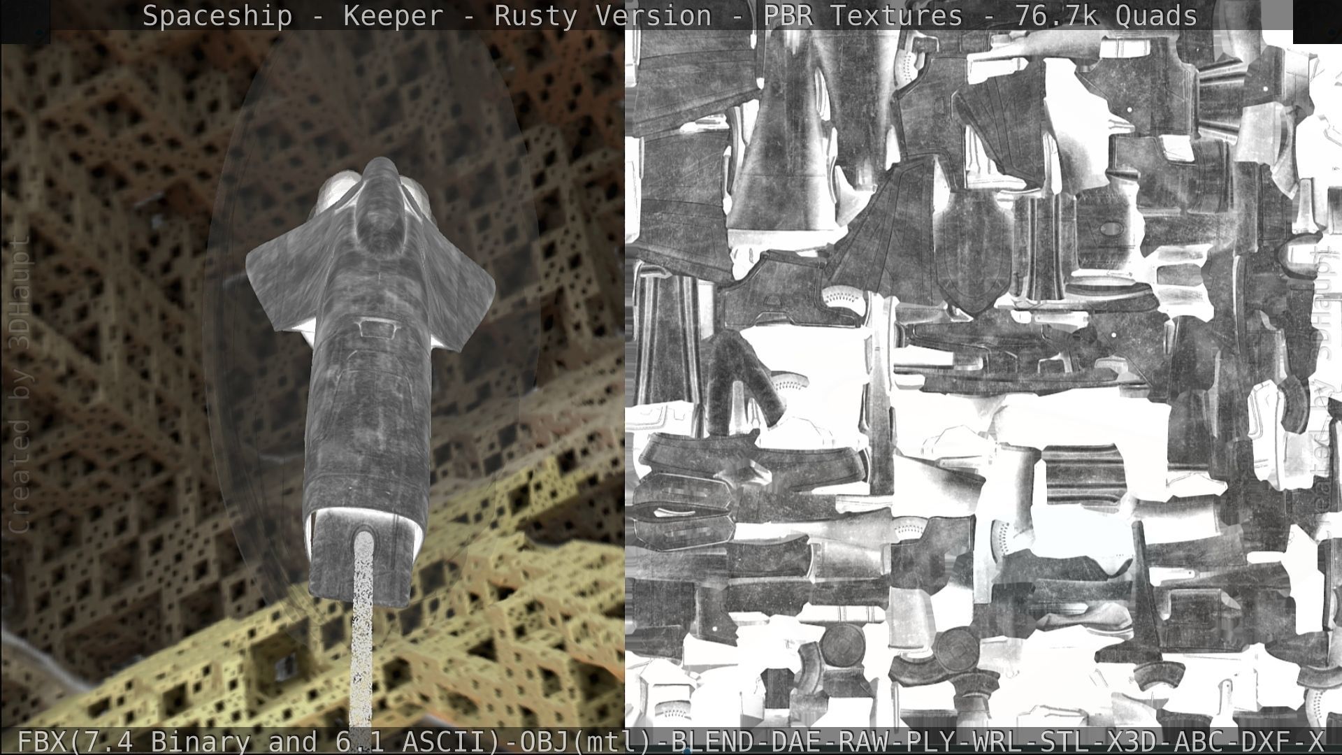 Spaceship - Keeper - Rusty Version 3D model_342