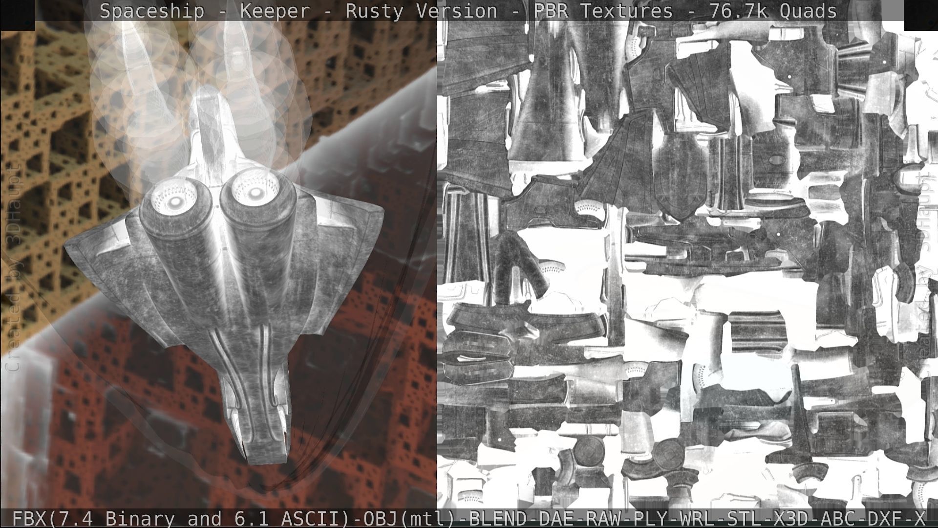 Spaceship - Keeper - Rusty Version 3D model_362