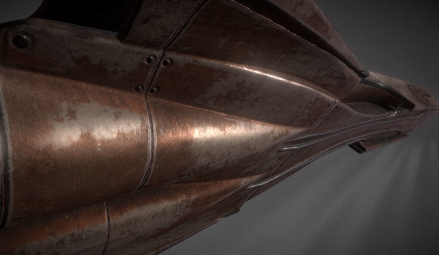 Spaceship - Keeper - Rusty Version 3D model_9