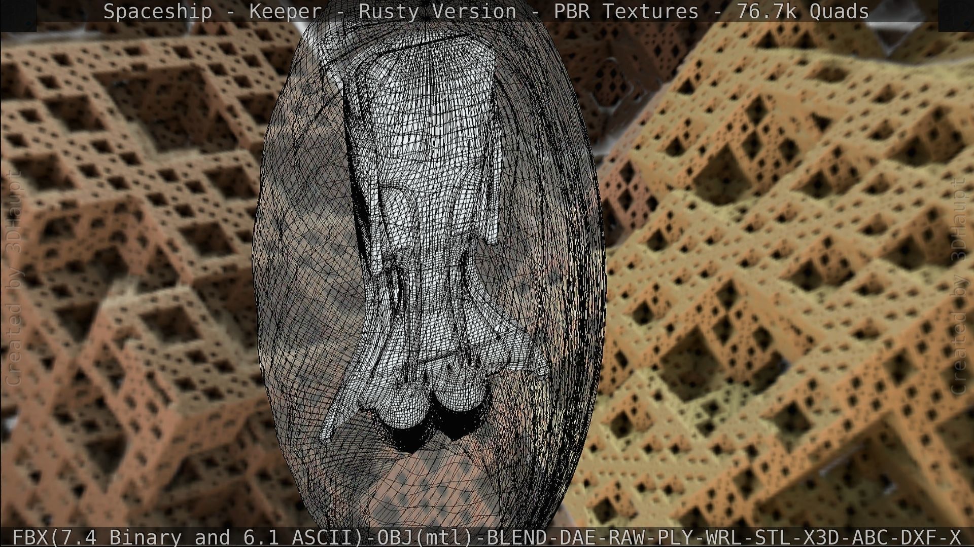 Spaceship - Keeper - Rusty Version 3D model_250