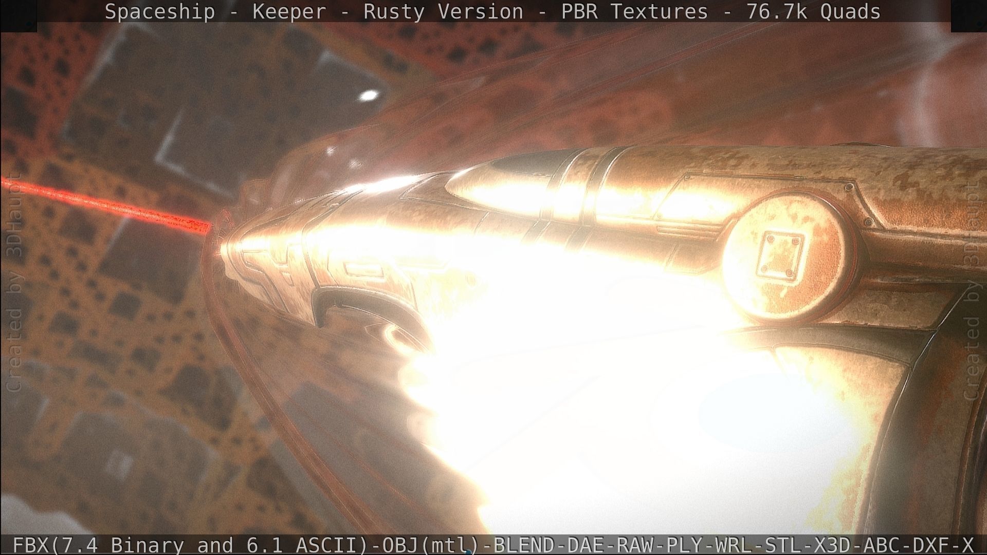 Spaceship - Keeper - Rusty Version 3D model_536