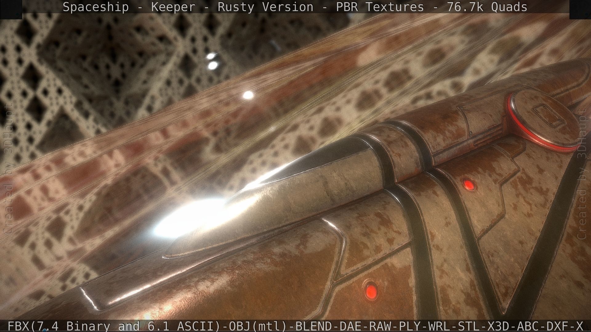 Spaceship - Keeper - Rusty Version 3D model_125