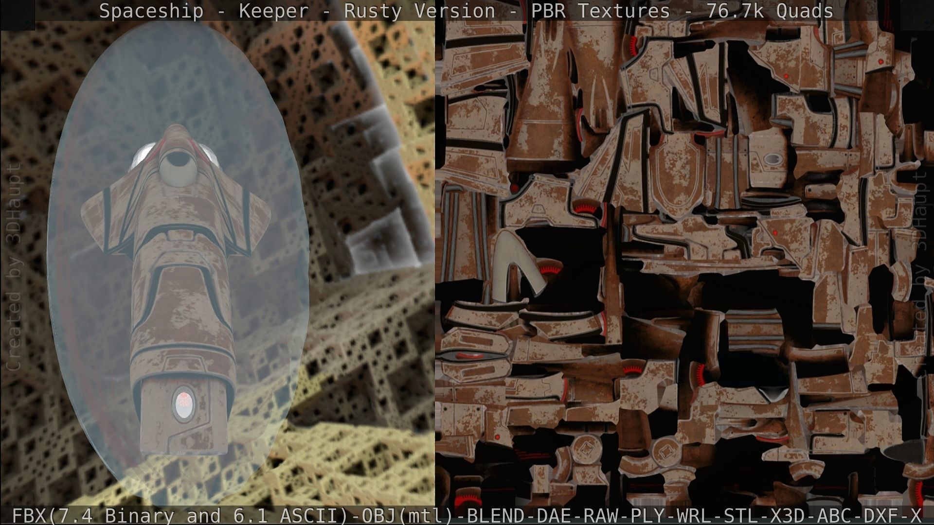 Spaceship - Keeper - Rusty Version 3D model_543