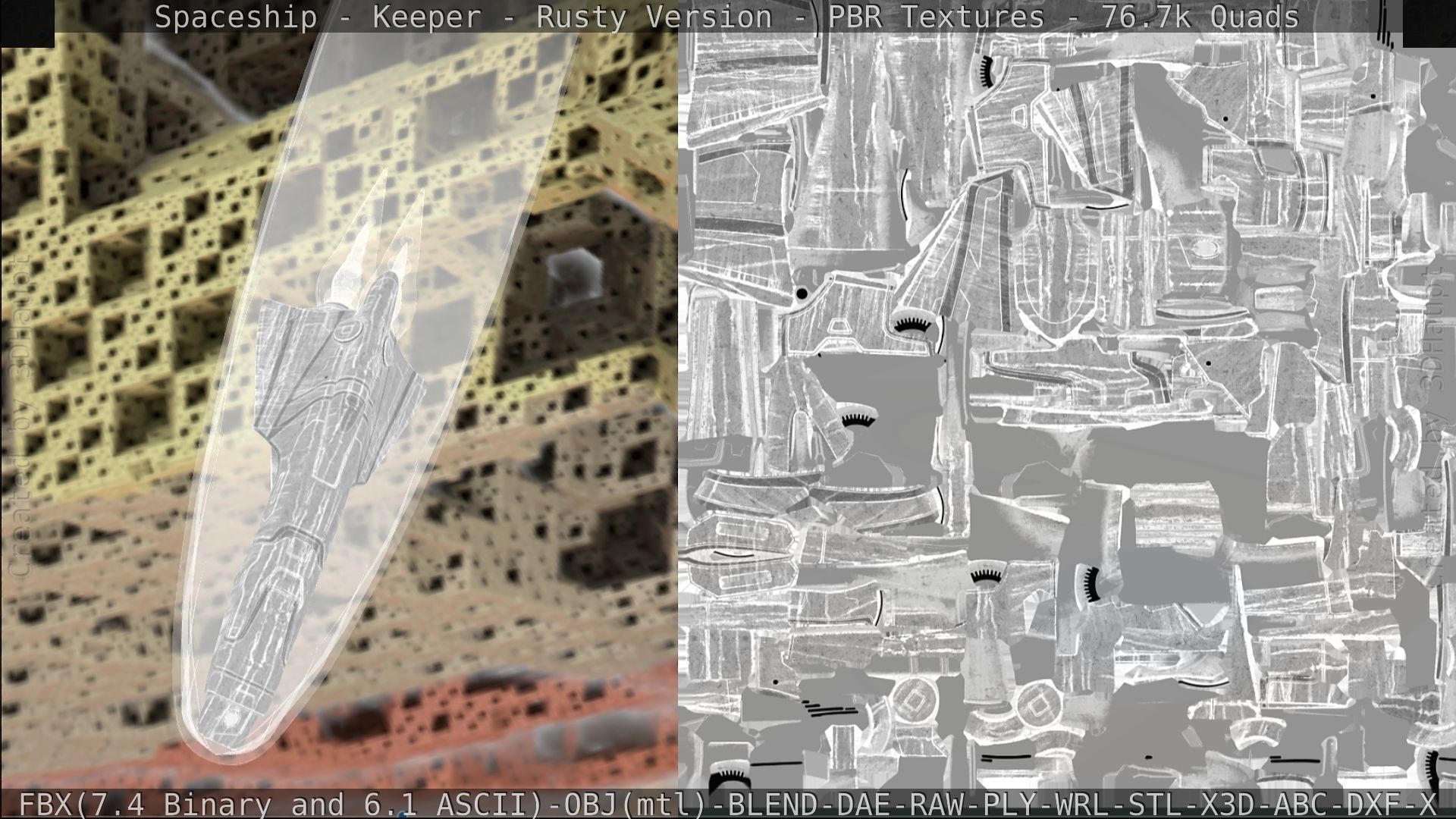 Spaceship - Keeper - Rusty Version 3D model_334