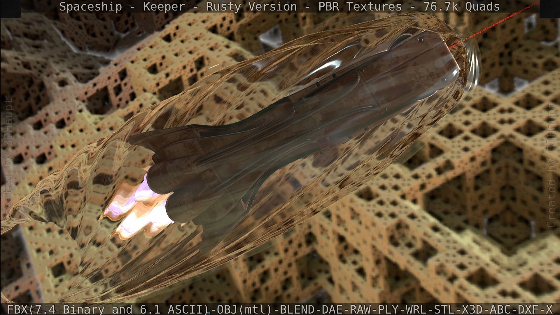 Spaceship - Keeper - Rusty Version 3D model_487