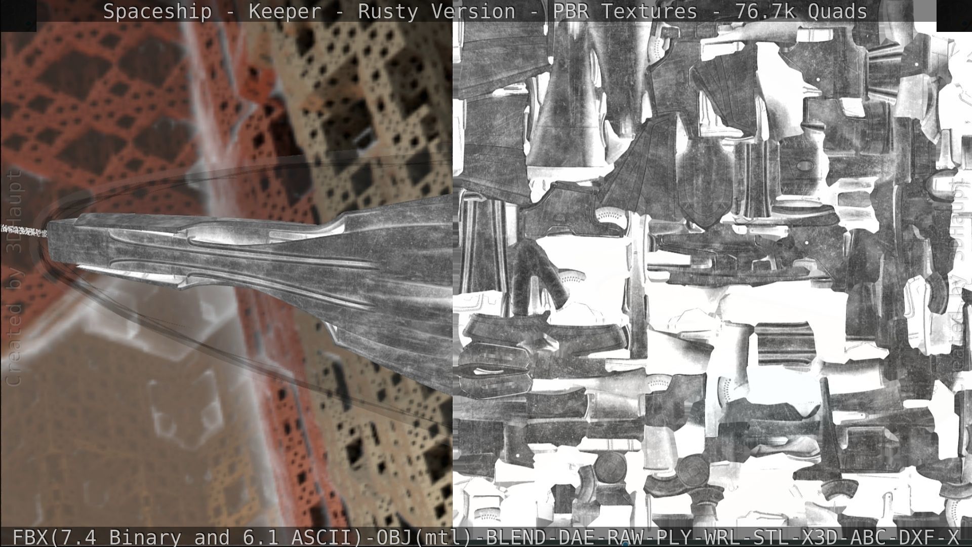 Spaceship - Keeper - Rusty Version 3D model_347