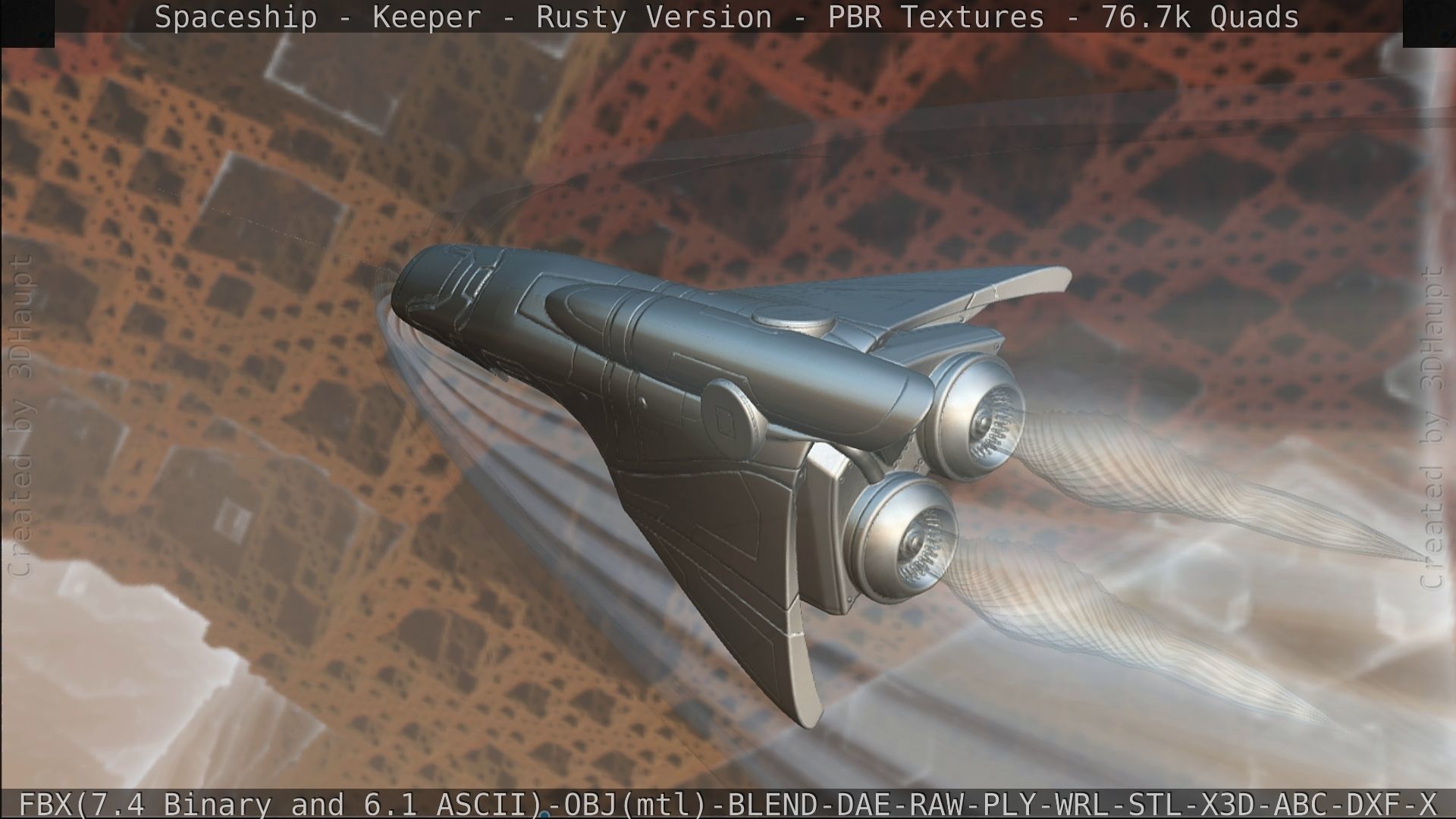 Spaceship - Keeper - Rusty Version 3D model_446