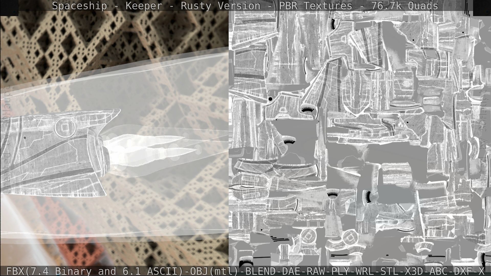 Spaceship - Keeper - Rusty Version 3D model_327