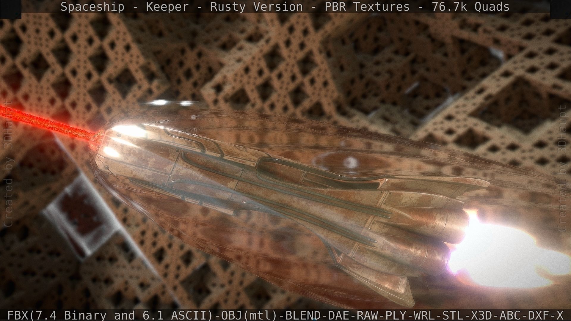 Spaceship - Keeper - Rusty Version 3D model_15