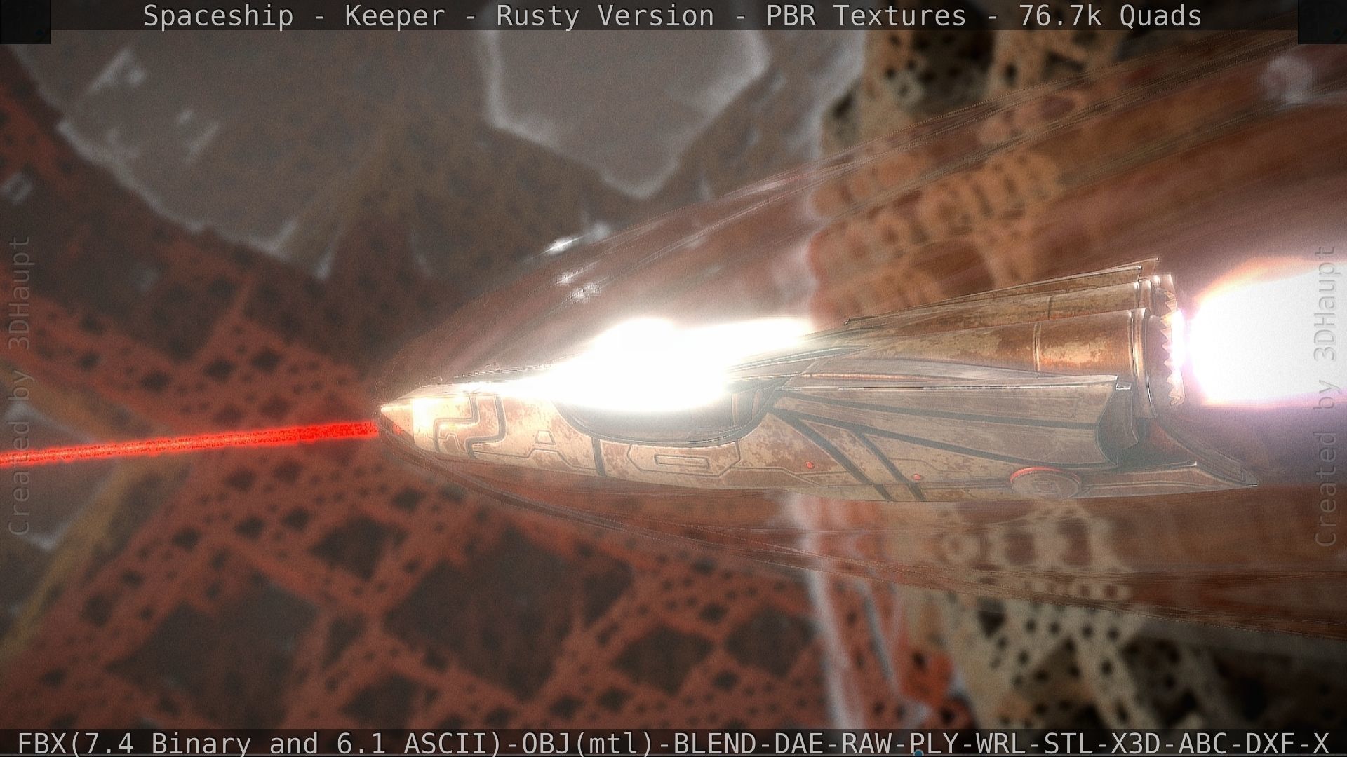 Spaceship - Keeper - Rusty Version 3D model_20