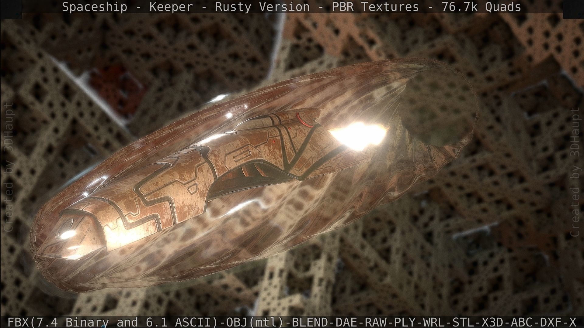 Spaceship - Keeper - Rusty Version 3D model_216