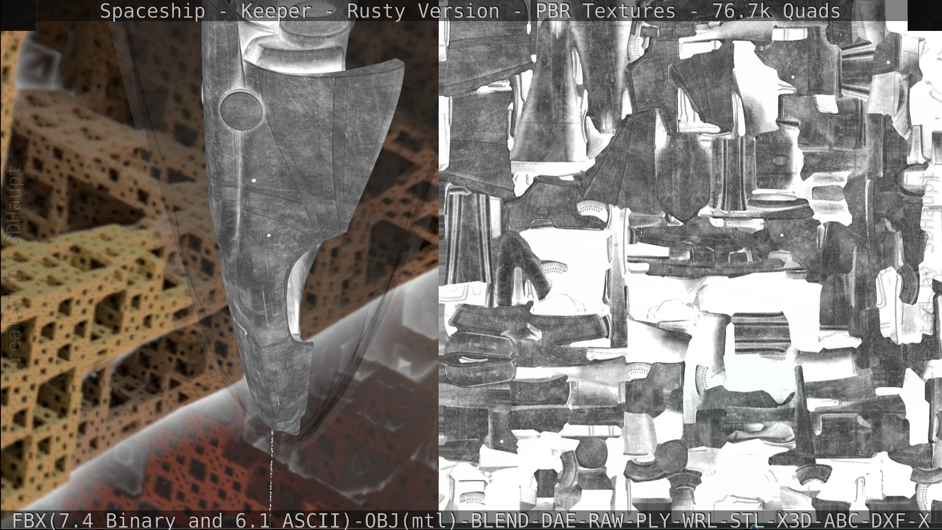 Spaceship - Keeper - Rusty Version 3D model_353