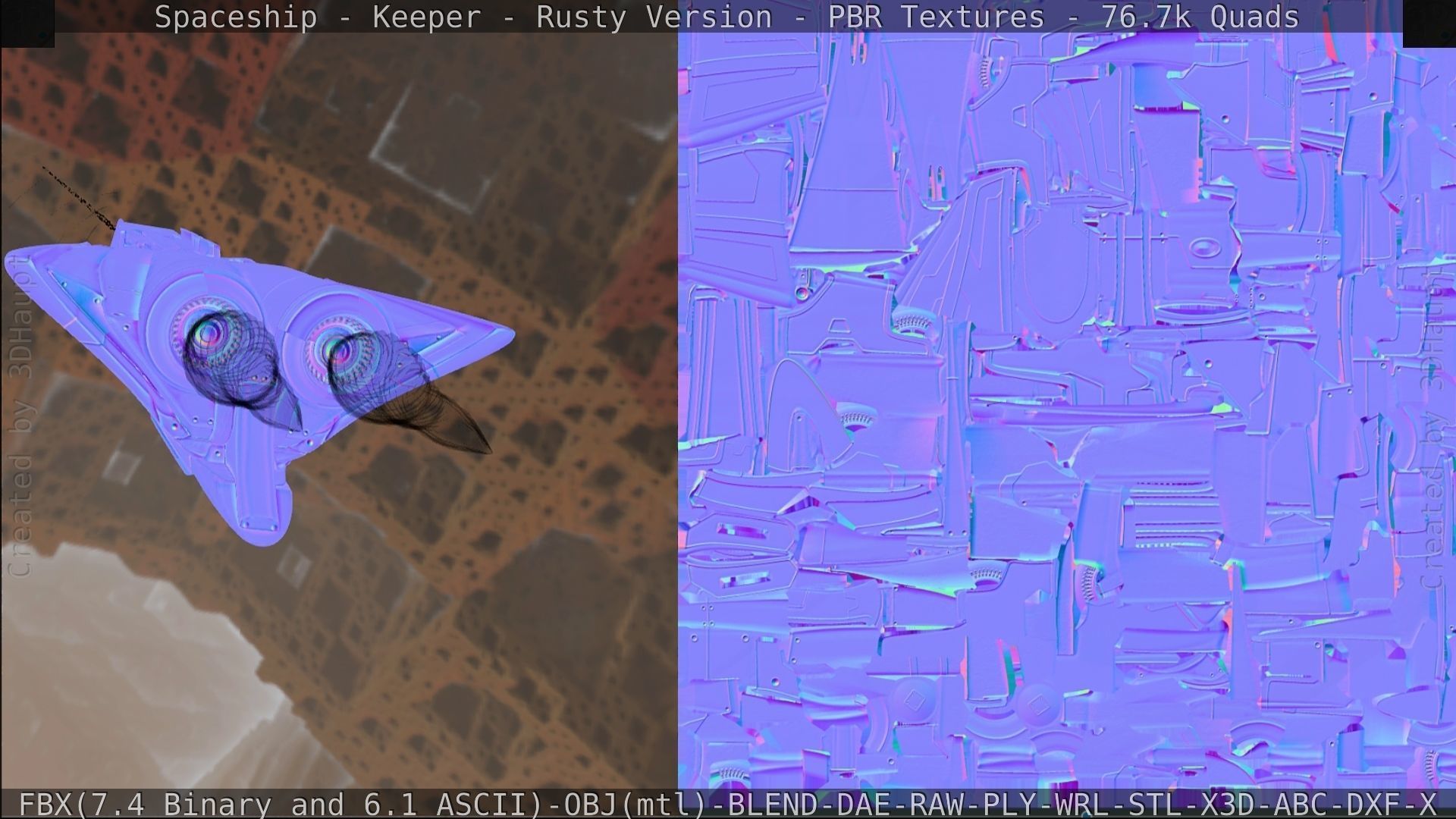 Spaceship - Keeper - Rusty Version 3D model_396