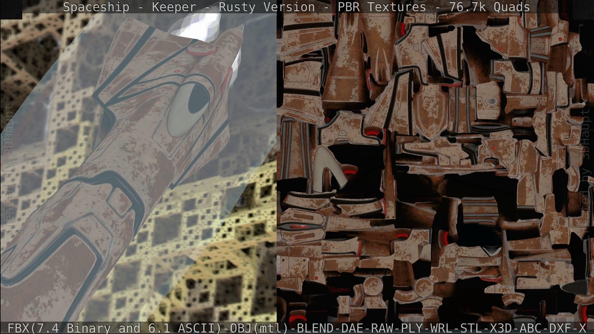 Spaceship - Keeper - Rusty Version 3D model_293