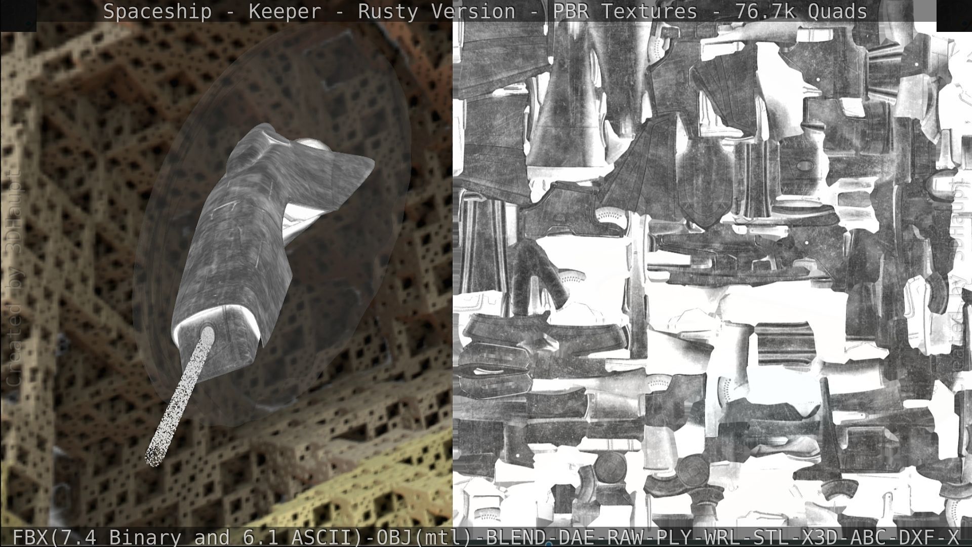 Spaceship - Keeper - Rusty Version 3D model_346