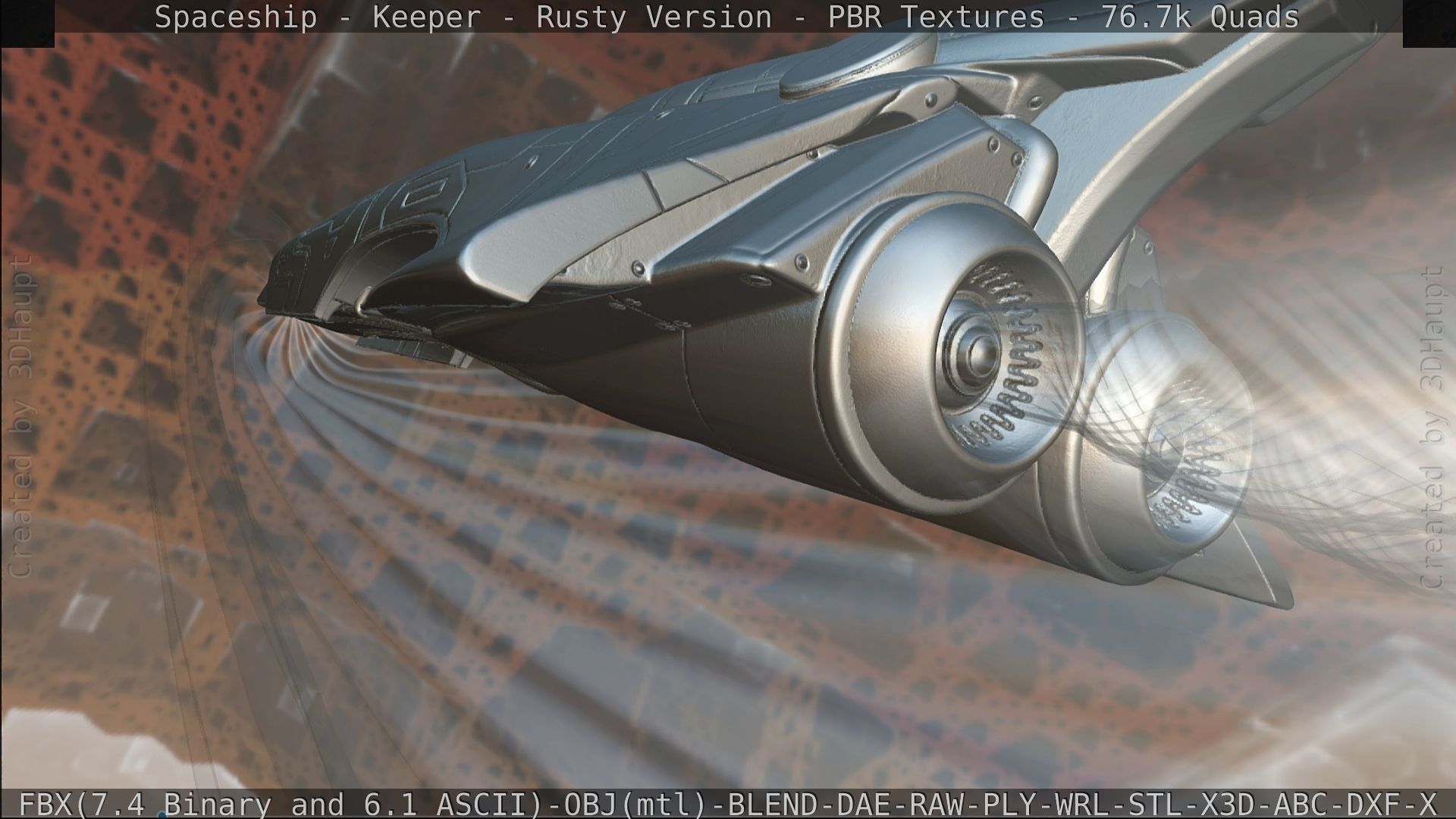 Spaceship - Keeper - Rusty Version 3D model_435