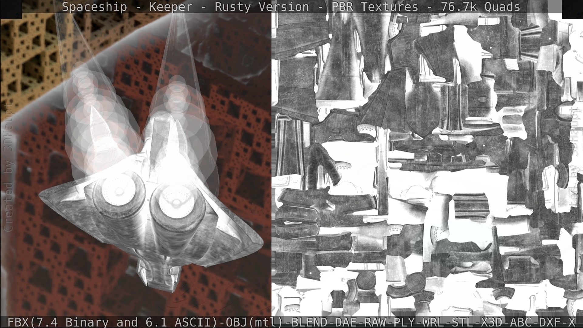 Spaceship - Keeper - Rusty Version 3D model_367