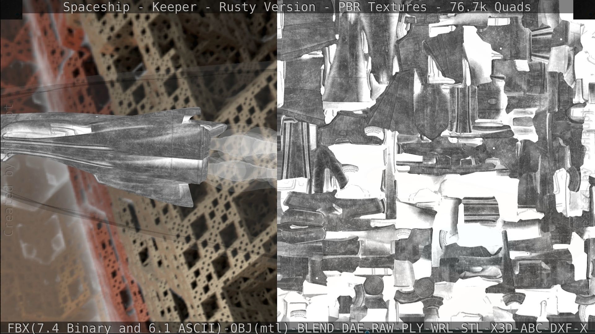 Spaceship - Keeper - Rusty Version 3D model_348