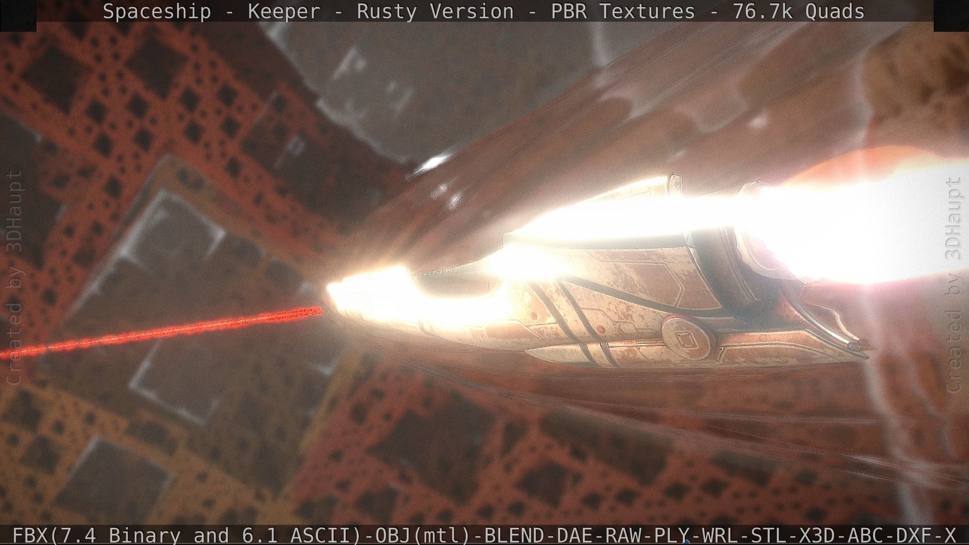 Spaceship - Keeper - Rusty Version 3D model_22