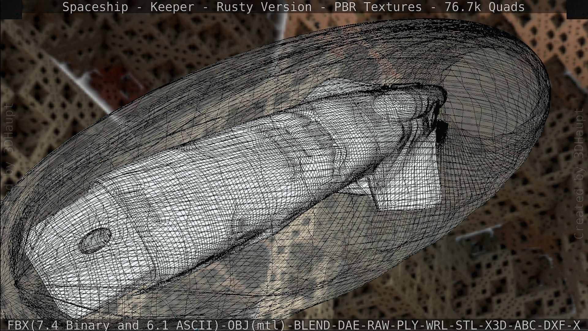 Spaceship - Keeper - Rusty Version 3D model_221