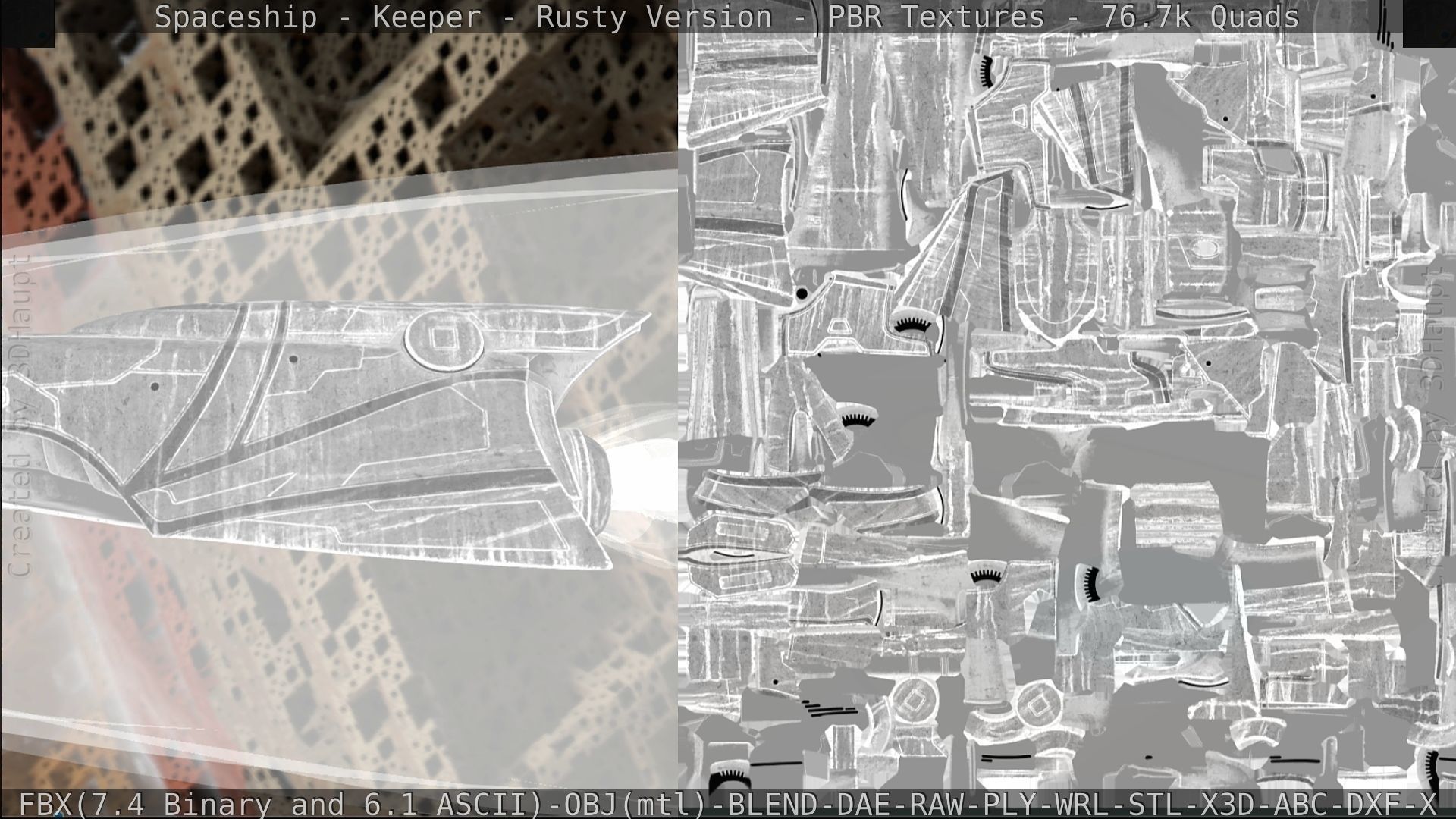 Spaceship - Keeper - Rusty Version 3D model_326