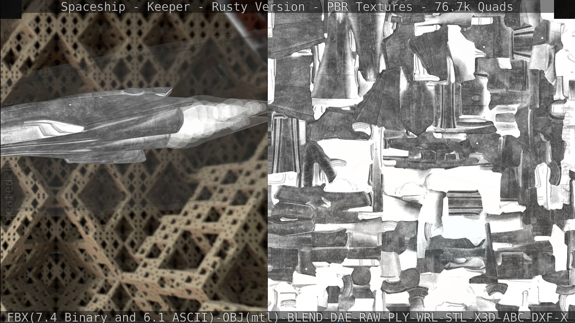 Spaceship - Keeper - Rusty Version 3D model_345