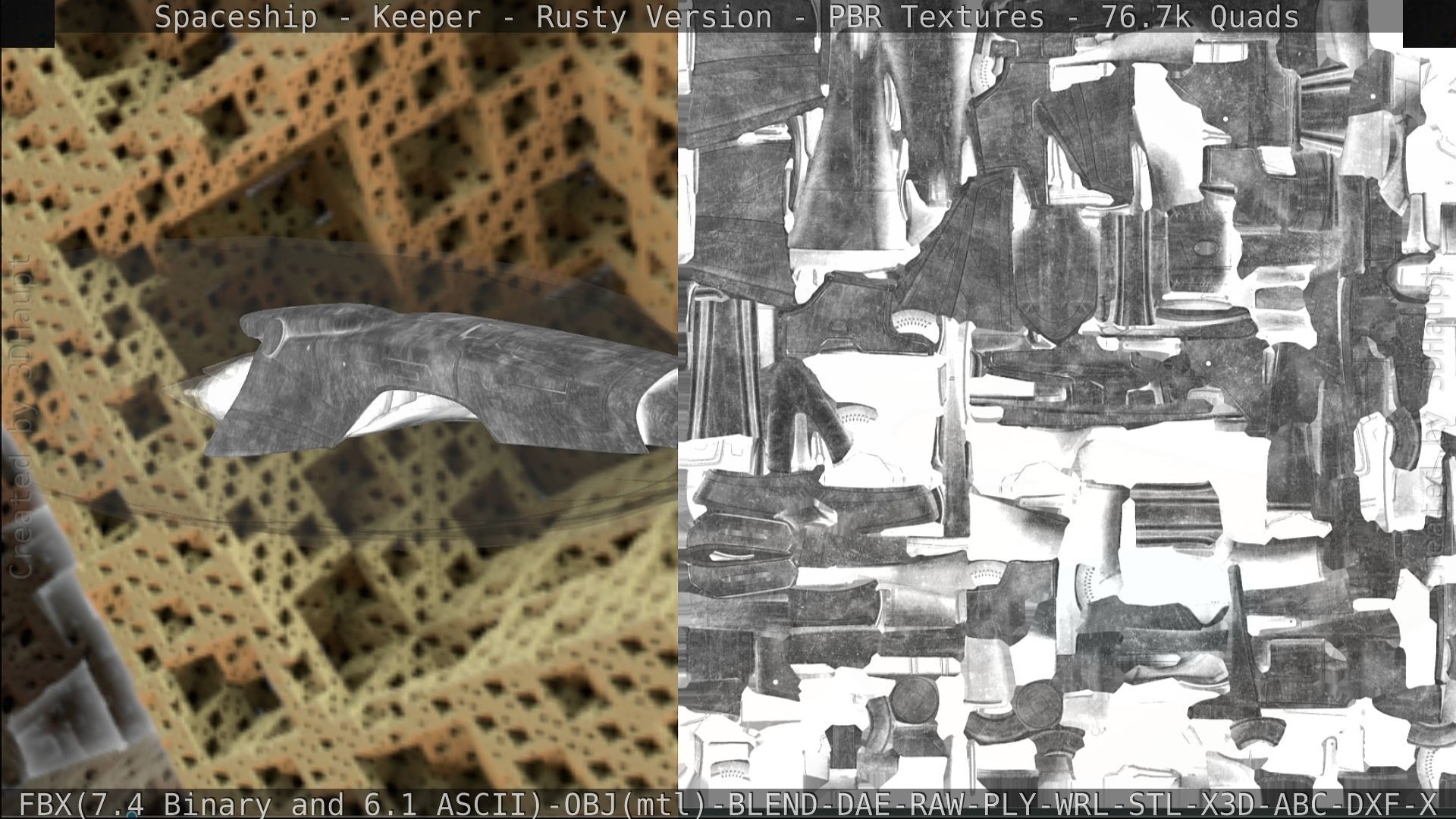 Spaceship - Keeper - Rusty Version 3D model_370