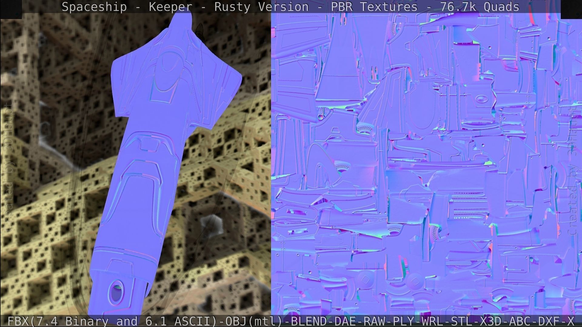 Spaceship - Keeper - Rusty Version 3D model_406