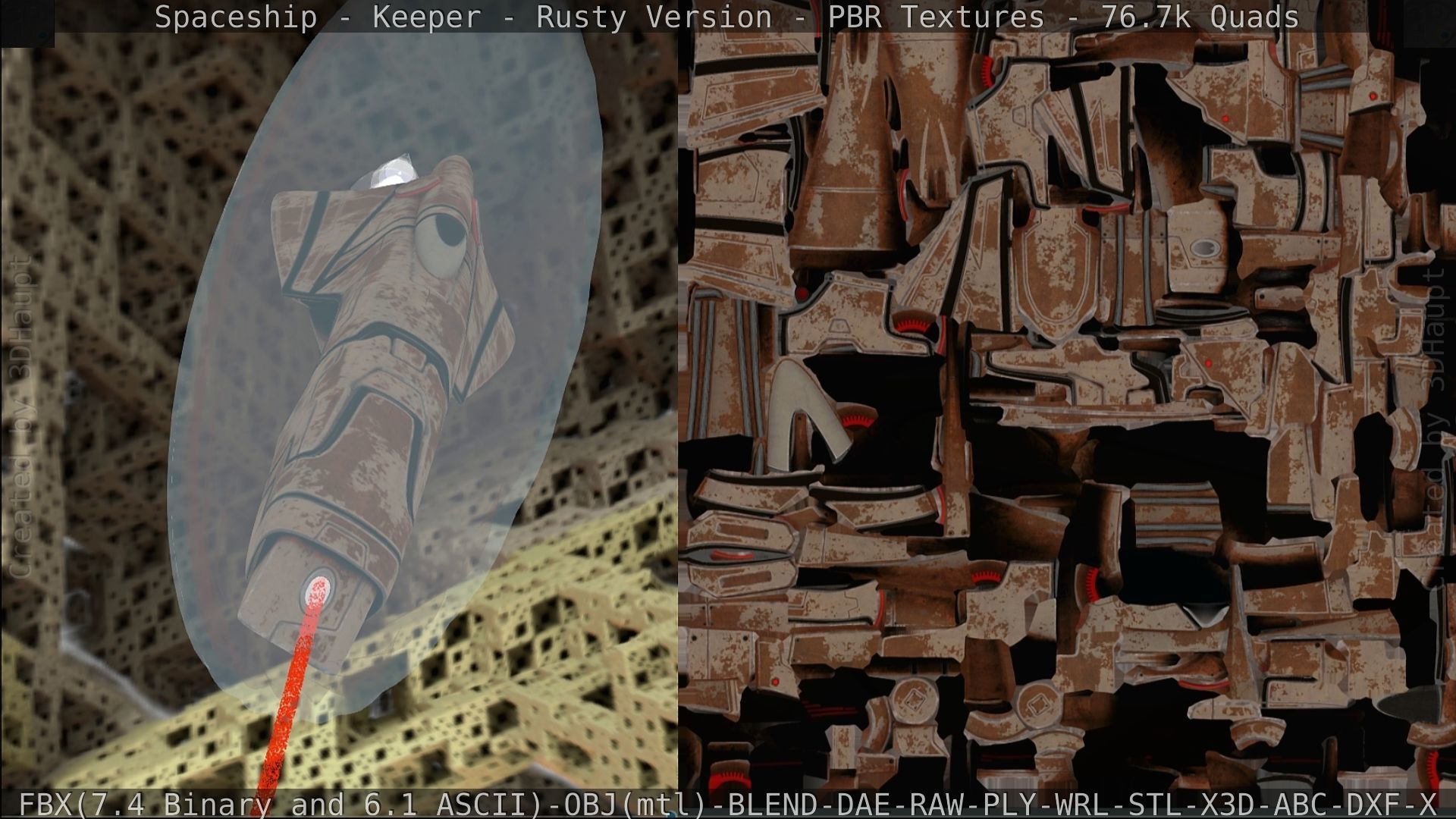 Spaceship - Keeper - Rusty Version 3D model_298