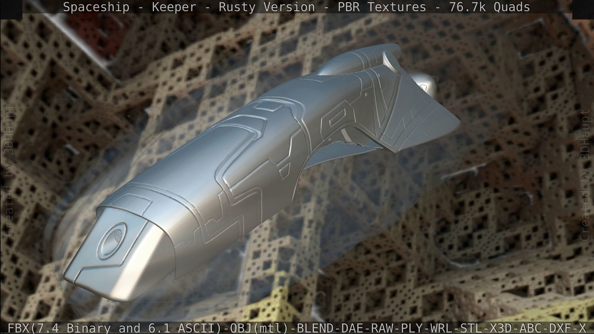 Spaceship - Keeper - Rusty Version 3D model_427