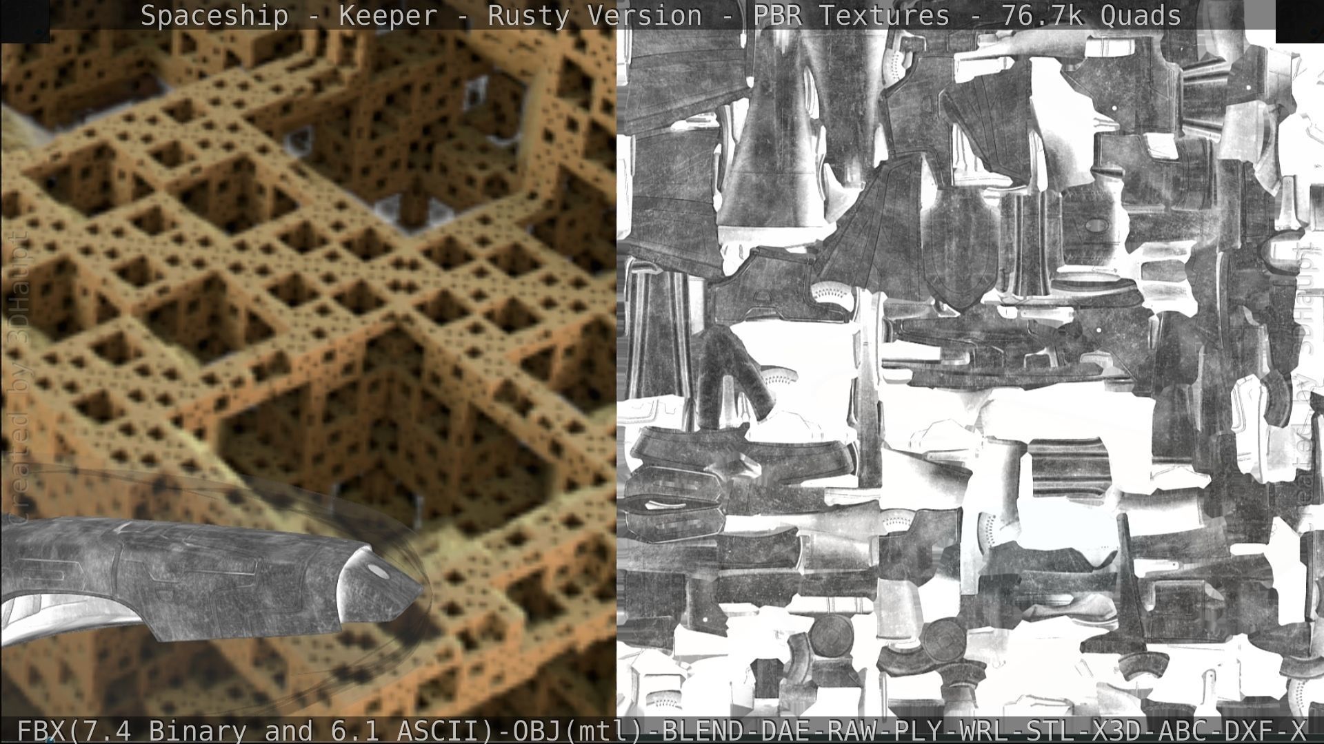 Spaceship - Keeper - Rusty Version 3D model_369