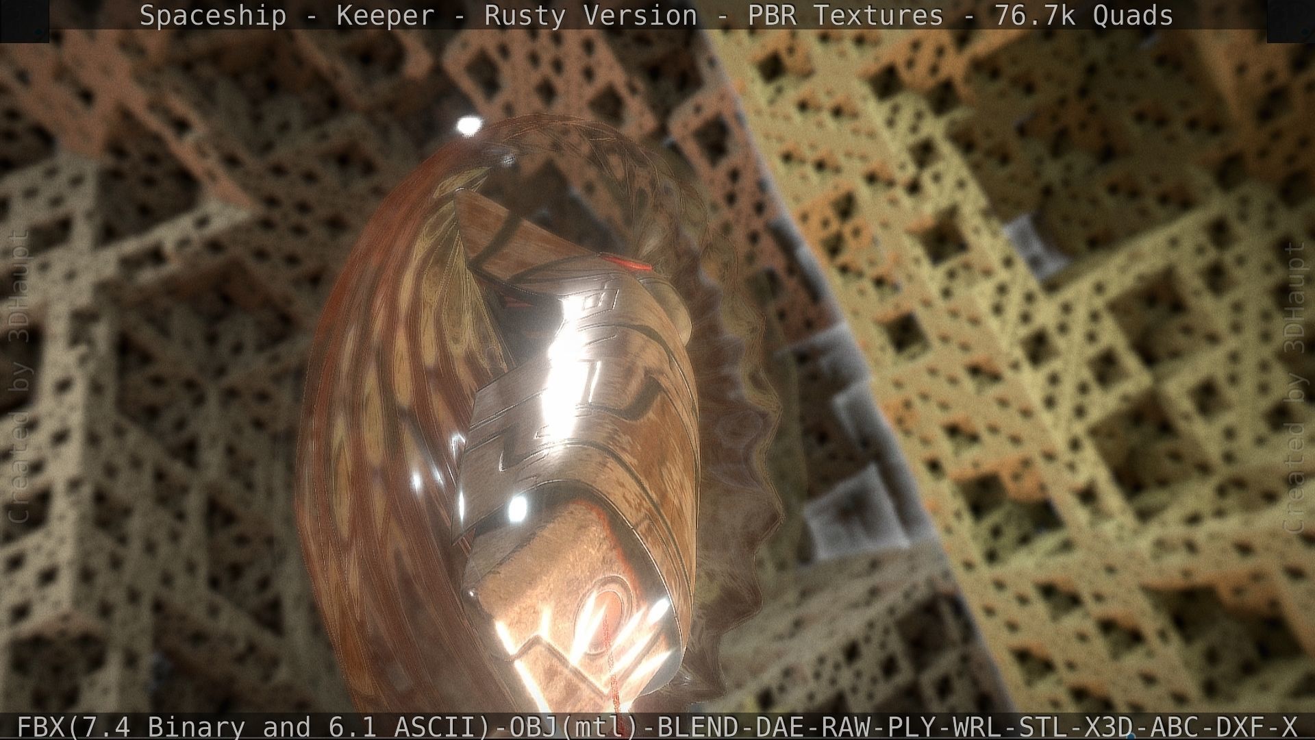 Spaceship - Keeper - Rusty Version 3D model_198