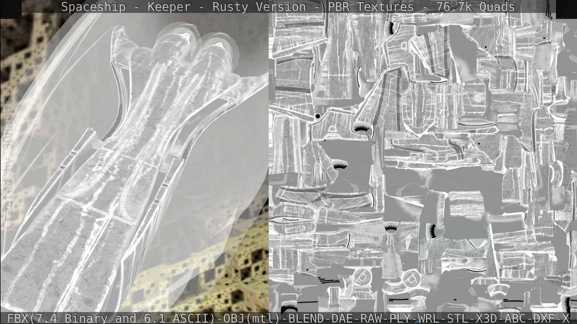 Spaceship - Keeper - Rusty Version 3D model_309