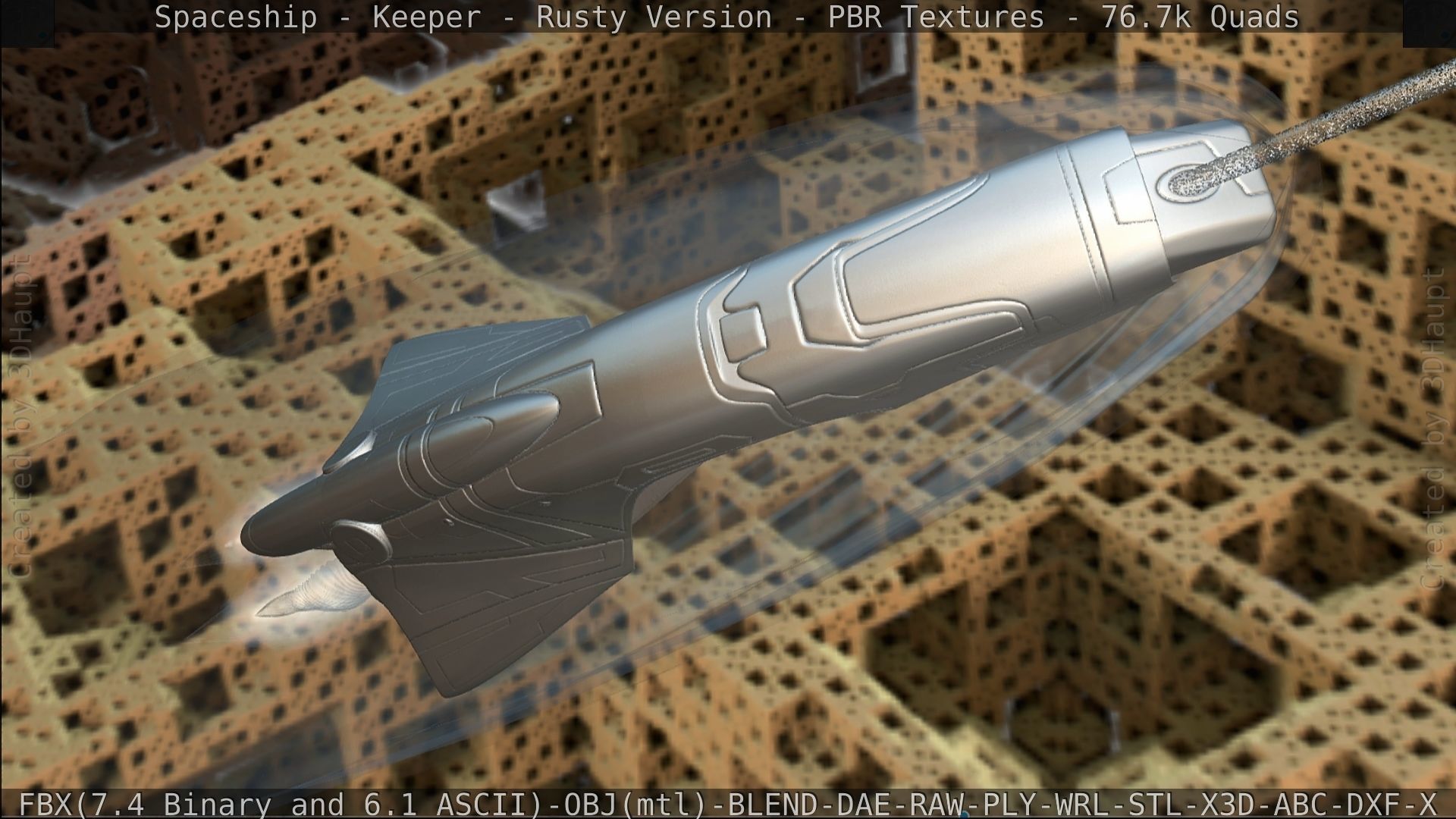 Spaceship - Keeper - Rusty Version 3D model_457