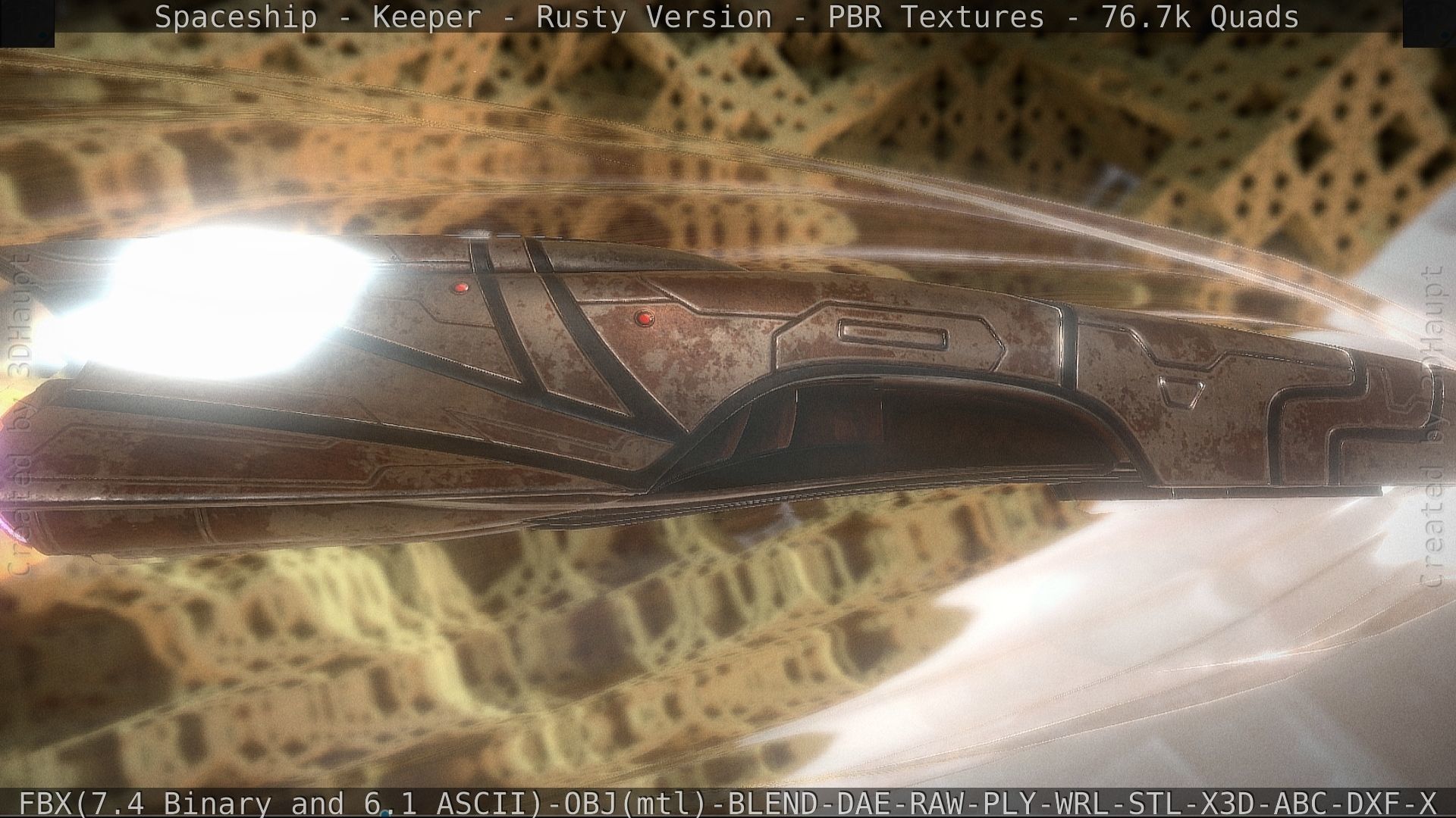 Spaceship - Keeper - Rusty Version 3D model_47