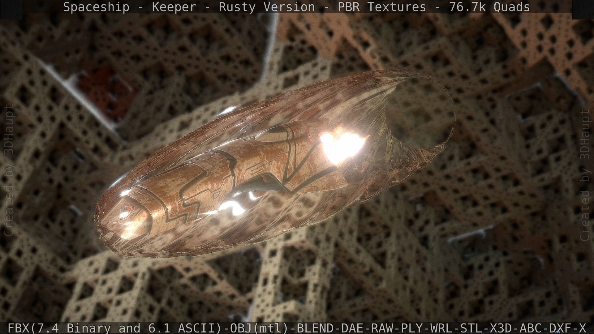 Spaceship - Keeper - Rusty Version 3D model_202