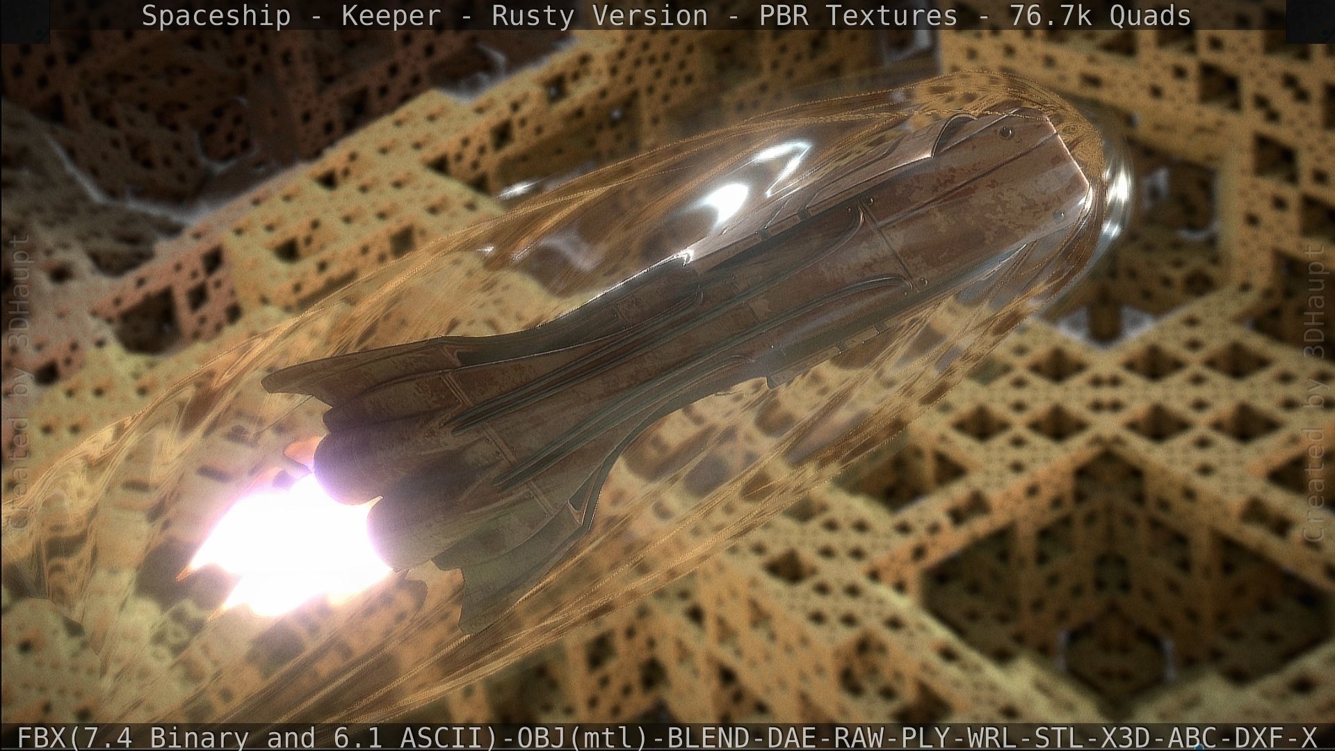 Spaceship - Keeper - Rusty Version 3D model_464