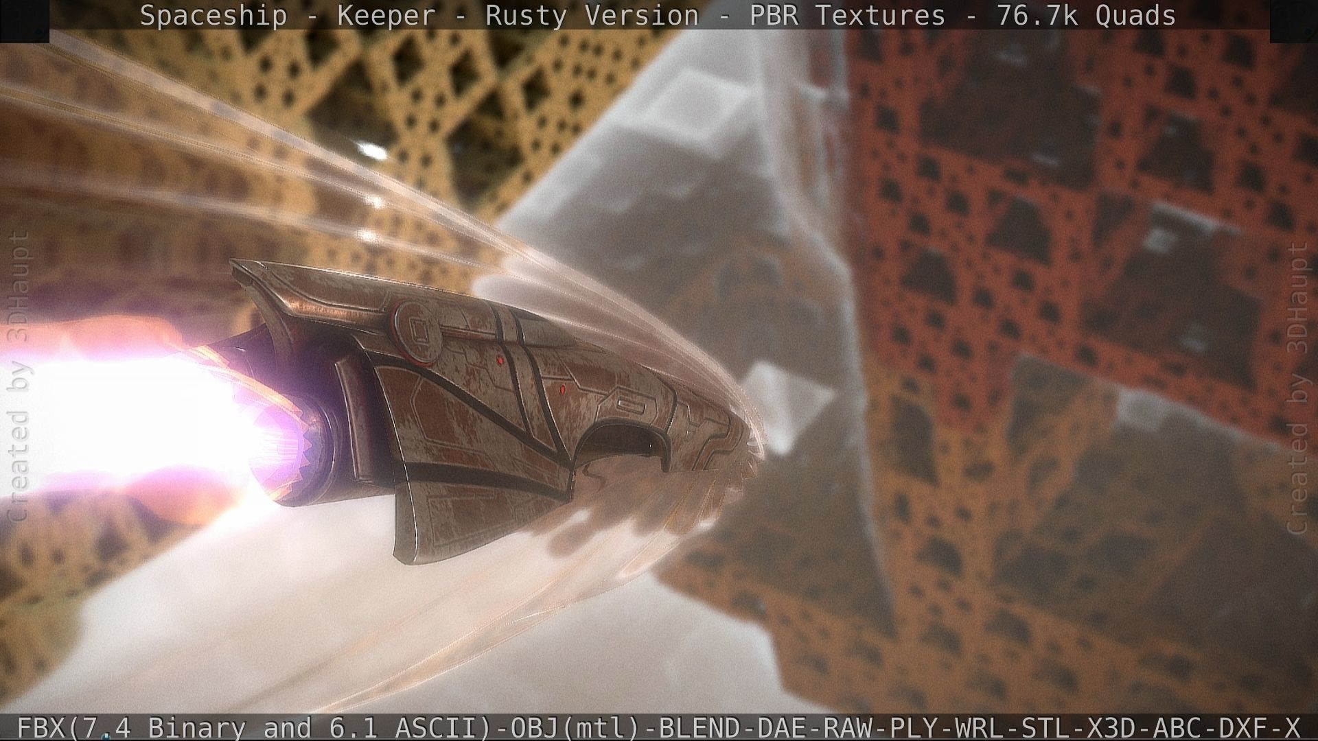 Spaceship - Keeper - Rusty Version 3D model_38