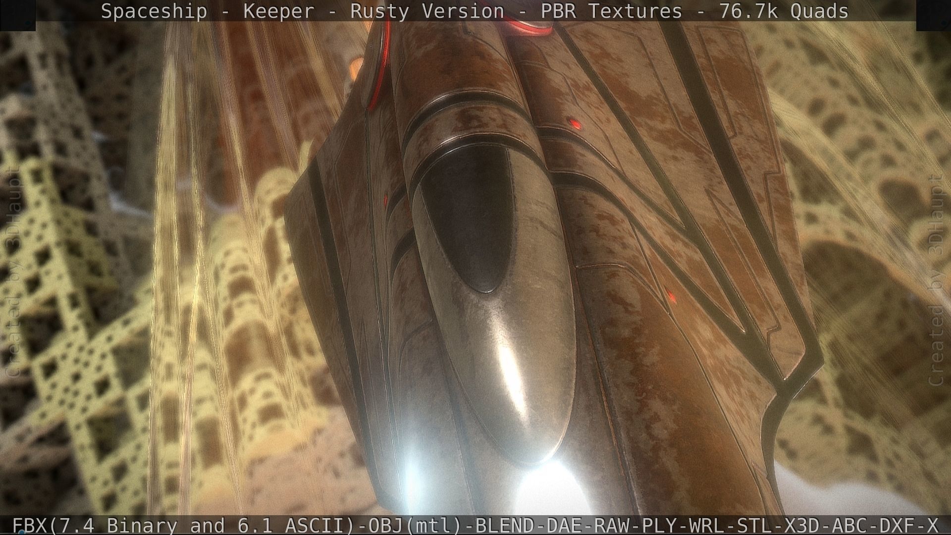 Spaceship - Keeper - Rusty Version 3D model_121