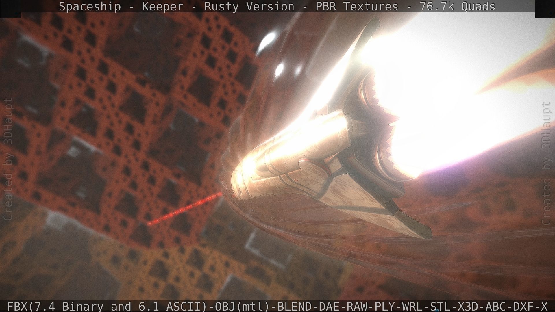 Spaceship - Keeper - Rusty Version 3D model_23