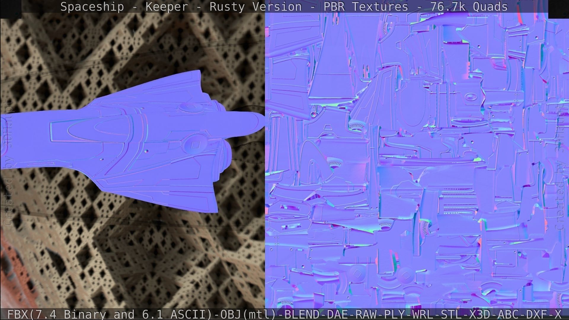 Spaceship - Keeper - Rusty Version 3D model_401