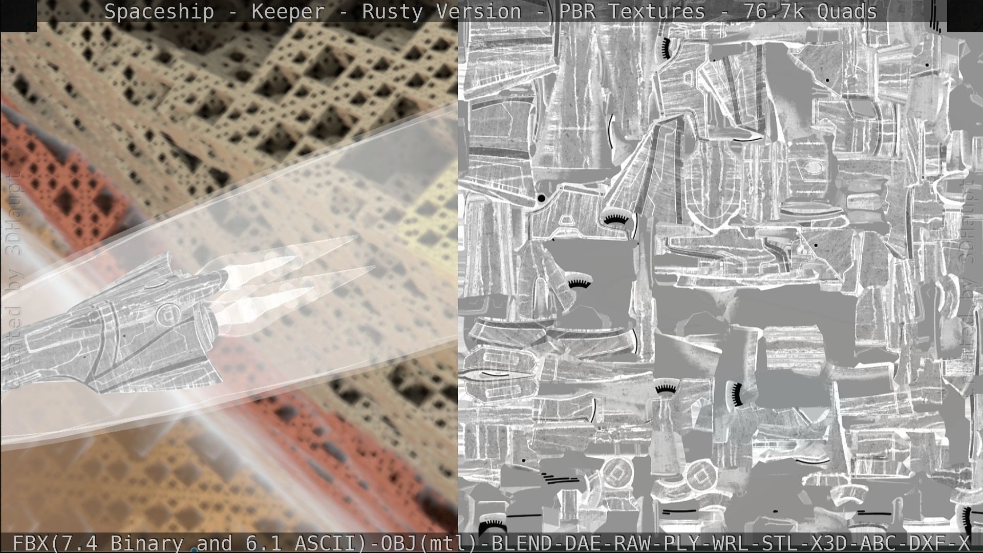 Spaceship - Keeper - Rusty Version 3D model_331