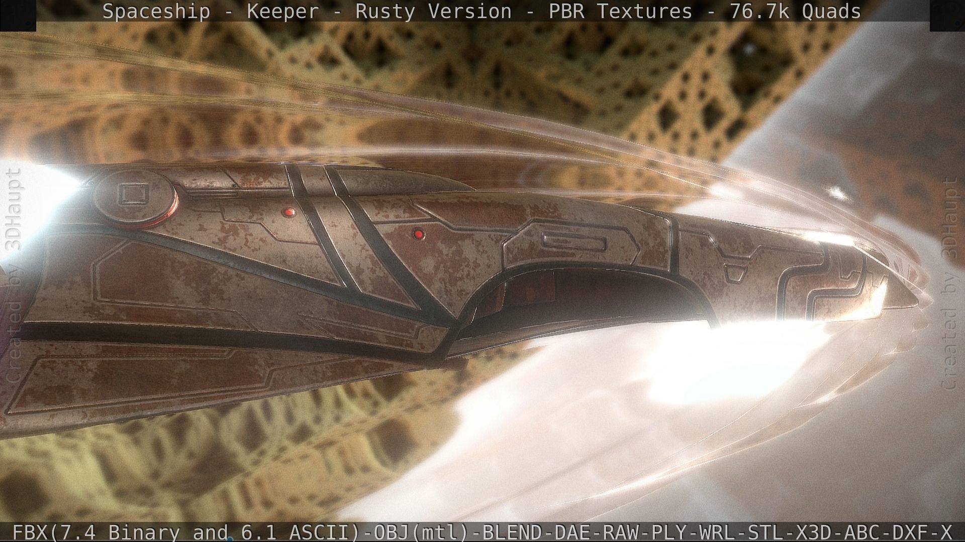 Spaceship - Keeper - Rusty Version 3D model_44