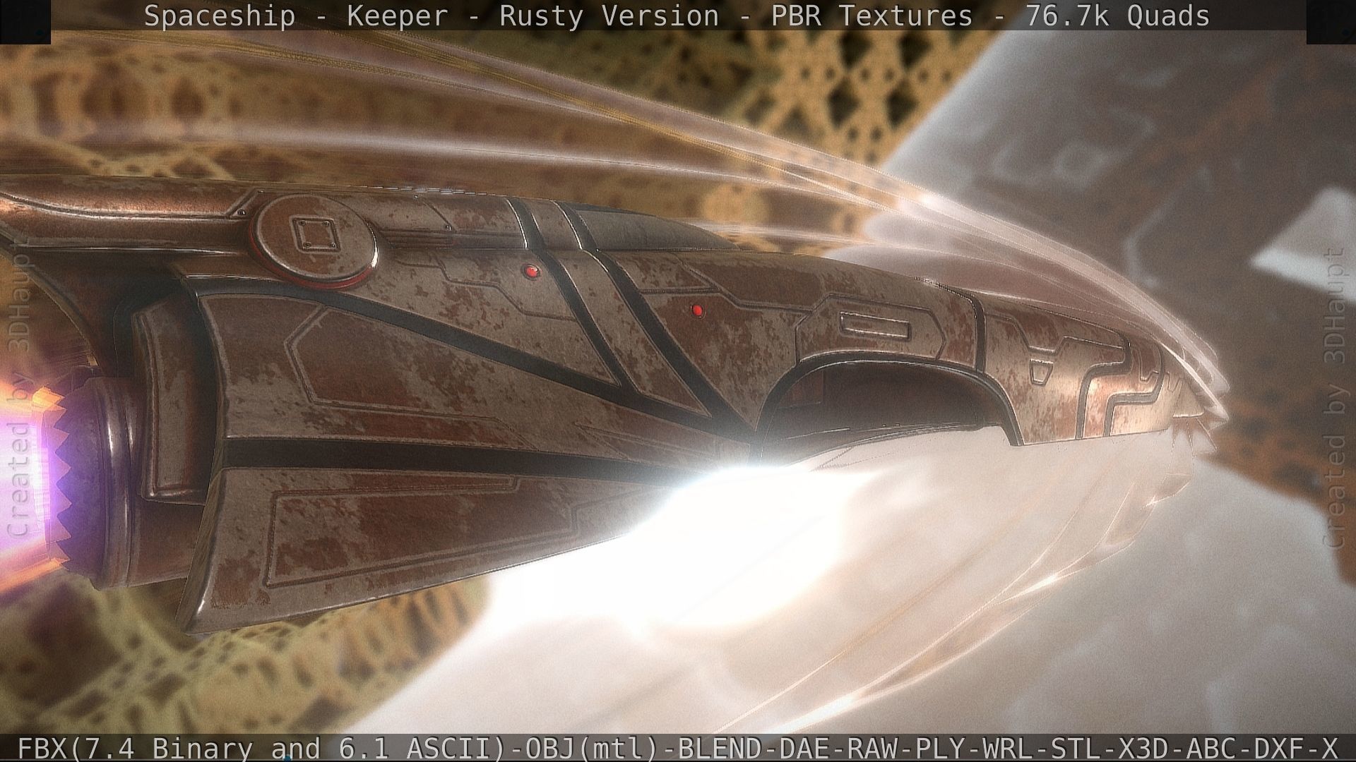 Spaceship - Keeper - Rusty Version 3D model_43